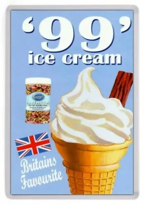 £2.99 • Buy 99 Ice Cream Fridge Magnet NEW British Seaside Classic. Ice Cream Cone