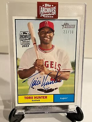 2023 Topps Archives Signatures Torii Hunter Auto (on Card Encased)  #21/38 • $23.99