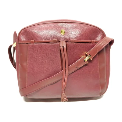 $15.50 • Buy Cartier Crossbody Bag  Bordeaux Leather 3531108