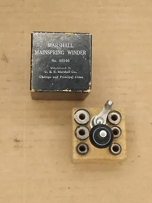 IV830 Original Marshall Pocket Watch Mainspring Winder 40346 In Box  • $175