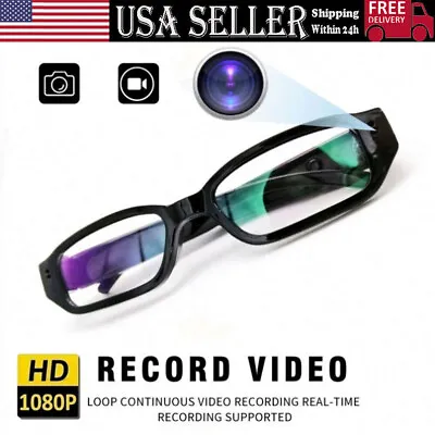 1080P HD Camera Glasses   Mini DVR Sport Eyeglass Video DV Cam Recorder • $25.59