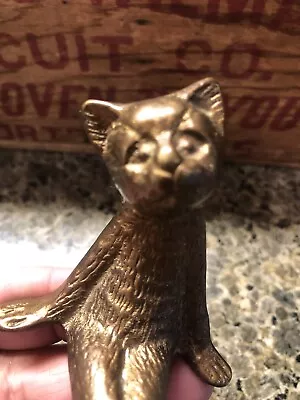 Vintage Brass Cheeky Kitty • $13.99