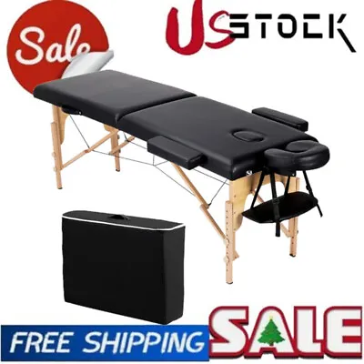 84  Portable Adjustable 2 Section Massage Table NEW USA STOCK • $79.48