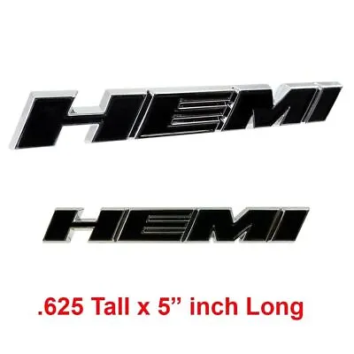 2x OEM Hemi Emblems Badges Side Oblique For Challenger Chrysler Chrome Black • $19.95