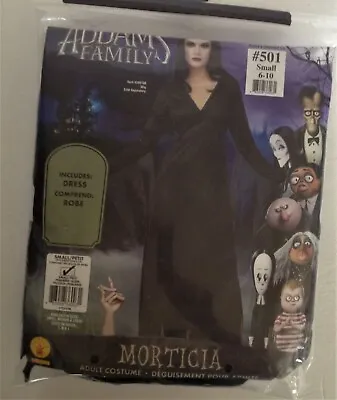 Adult Women Addams Family MORTICIA Costume S 6-10 NEW Dress Gown Small TV Film • $49.98