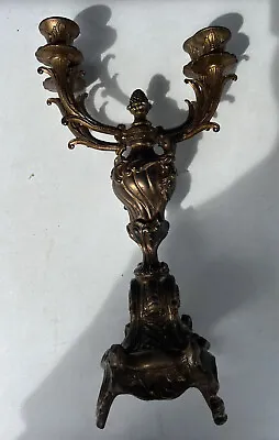 $12.88 • Buy Vintage Italian Brevettato Brass Baroque Candelabra Candle Holder Antique