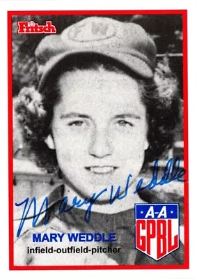 1996 Fritsch AAGPBL Mary Weddle Autograph • $3.60