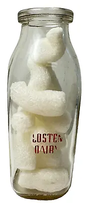 Vintage Losten Dairy CHESAPEAKE CITY MD Pint Milk Glass Bottle • $16.24