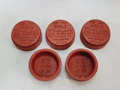 Lot Of 5 Victaulic Cap Ductile Iron Orange No. 006 2  60.3 • $37.50