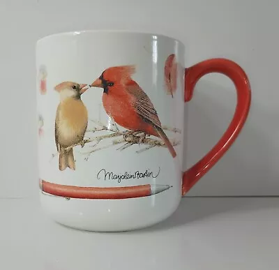 Natures Sketchbook Mug Cup 18 Oz Cardinals Male Female Marjolein Bastin • $10.99