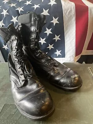 Vtg 80s-90s USMC Military Black Leather Combat Boots Jungle Boot Sz 11R • $40