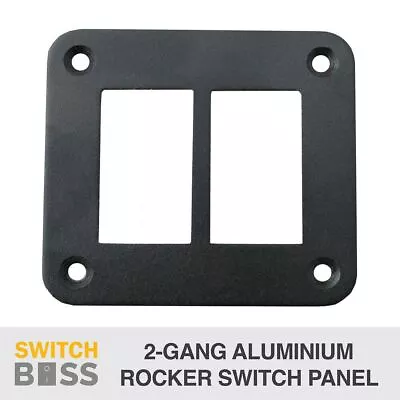 2 Gang Aluminium Alloy Rocker Toggle Gang Switch Panel- 12v 24v Boat Marine 4x4 • $13.80