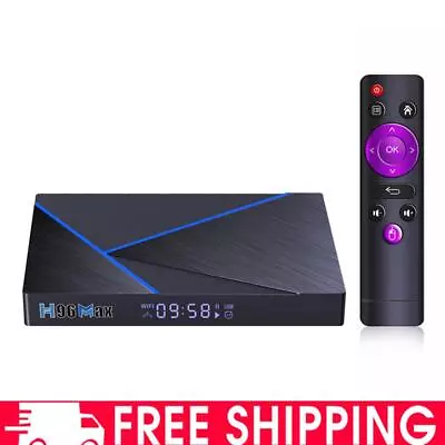 H96 Max V56 Media Player Receiver Free Internet Searching Network Set Top Box • £47.27