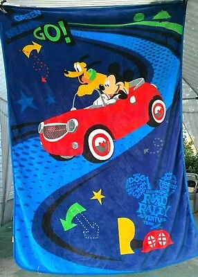 VERY RARE Disney Mickey Mouse Clubhouse Blanket Throw HUGE SIZE 85  X 60  • $53.95
