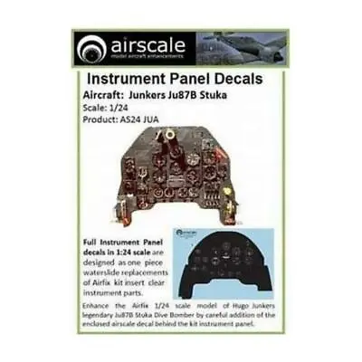 Airscale 1/24 Junkers Ju87B Stuka Instrument Dial Decals  As24jua For Airfix • $13.50