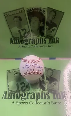 Jim Lonborg Autographed Baseball Mickey Mantle Last HR Date Rare A7 • $44.99