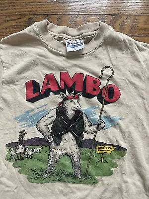 Vintage Lambo Rambo T-shirt 1988 80s Parody Movie Animal Shirt Size Small • $30