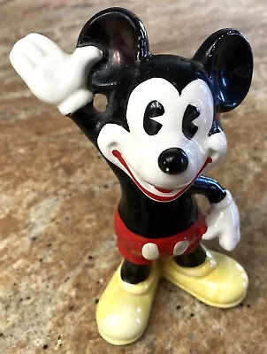 Disney's Mickey Mouse Ceramic Figurine 5  T Walt Disney Productions Japan • $1.95