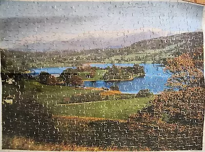 Old Vintage Wood PASTORAL FALL Wooden Jigsaw Puzzle Landscape 300+ Pieces • $125