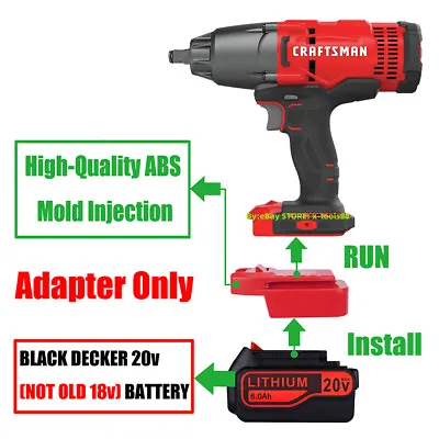 1x BLACK&DECKER 20V Li-Ion Battery To Craftsman NEW 20V V20 Adapter-Adapter Only • $20.58