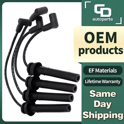 4 Spark Plug Wires For 2.0L 2.4L Chrysler Sebring Dodge Neon Jeep TJ C1136 UF403 • $22.40