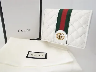 £467.55 • Buy Gucci Double G Card Case Mini Wallet 536453 White W11.0×H8.5×D2.7cm Near MINT