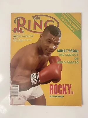 The Ring Boxing Magazine February 1986 Mike Tyson First Cover Newsstand • $311.28