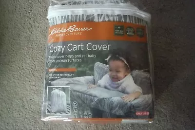 Eddie Bauer Comfy Shopping Cart Cover & Highchair Cover Gray/White NEW! • $14.99