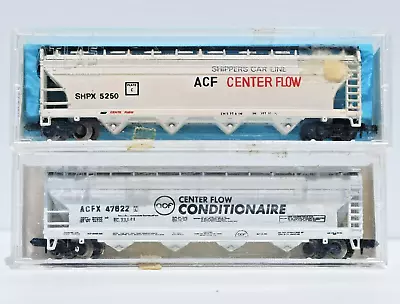 ACF. N Scale. 2 X 4 Bay Centre Flow Covered Hoppers. Atlas Bachmann. • $30