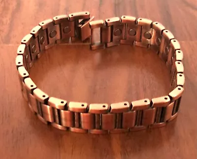 Magnetic Link Bracelet Antique Copper Biker Arthritis Pain Relieve Bracelet • $15.90