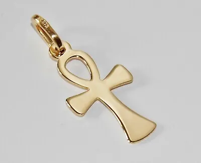 9ct Yellow Gold ANKH Cross Pendant - Solid - New • £37.95