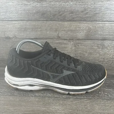 Mizuno Wave Rider 24 Sneakers Womens Size 9 Black Running Shoes Athletic Lace Up • $29