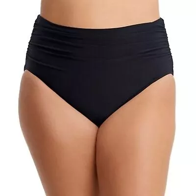 Magicsuit Women's Black Solid Shirred Jersey Briefs Swimsuit Bottoms Size 10 New • $39.99