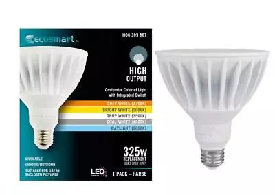 EcoSmart 325-Watt Equivalent PAR38 Dimmable Flood LED Light Bulb With Selectable • $15.99