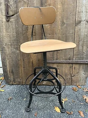 Vintage Toledo Drafting Stool Chair Industrial Steampunk 50s-60s • $179