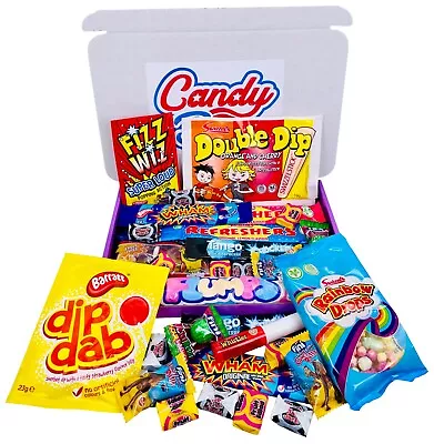 Retro Sweets Gift Box Hamper British Candy Birthday Party Sweets Personalised • £7.95