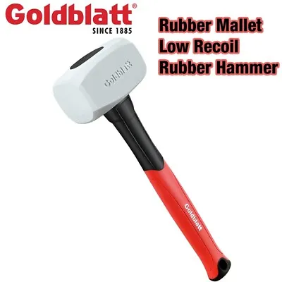 Goldblatt Rubber Mallet 16 Oz. Low Recoil Rubber Hammer Double-Faced Soft Mallet • $23.99