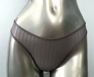 Victorias Secret New Grape Mist Mesh Stripe Sheer Sexy Thong Panty • $10