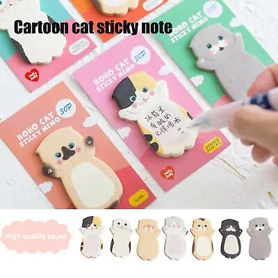30Pieces Cartoon Cat Sticky Memo Post Pad Marker Note GX Cute Station W3W6 • $2.30