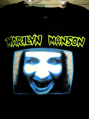 Marilyn Manson Awesome Rare Print T Shirt Size L Large Excellent !!! • $29.99