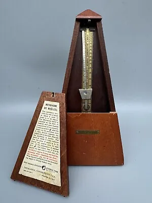 Vintage Seth Thomas Wooden Metronome Rhythm Windup Pyramid WORKS E873-006 #10 • $59.99