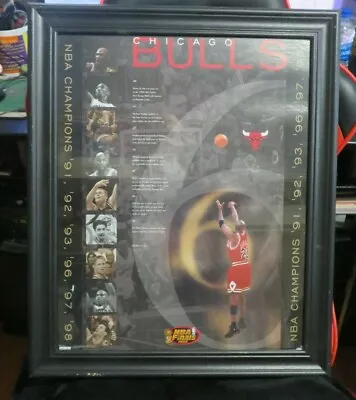 Chicago Bulls Michael Jordan 1998 NBA Finals Last Shot Vintage Framed Poster • $37.80