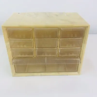 Vtg AKRO-MILS Marbled 10 Drawer Small Parts  Storage Organizer Cabinet Bin • $34.95
