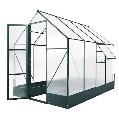 £379.99 • Buy Outsunny Walk-in Greenhouse Garden Polycarbonate Aluminium W/ Smart Window 6x8ft