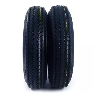 2pcs Trailer Tires And Rims 5.30-12 5.30x12 530-12 LRC 5 Lug White Spoke Wheel • $111.48