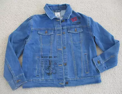 Disney ORIGINAL Mickey Mouse Denim Jacket Sz. 9/10 Who Will Appear On The Comic • $39.99