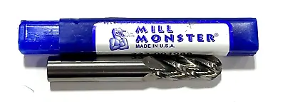 Mill Monster 23/64  Carbide Ball Nose End Mill 4 Flute Regular Length 223-001088 • $17.99