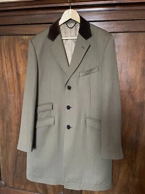 £40 • Buy Covert Coat..42r..pure New Wool..velvet Collar..savoy Taylors..england.