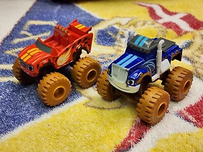 Nickelodeon Blaze And The Monster Machines Blaze + Mud Pit Race Blaze Truck Lot  • $23.99