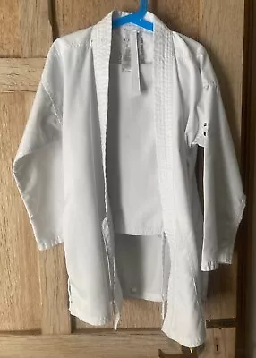 Karate Gi Suit For Kids 130cm. White Belt Included. • £0.99